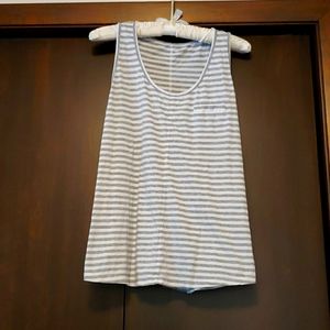 Gray white stripe flowing tank
